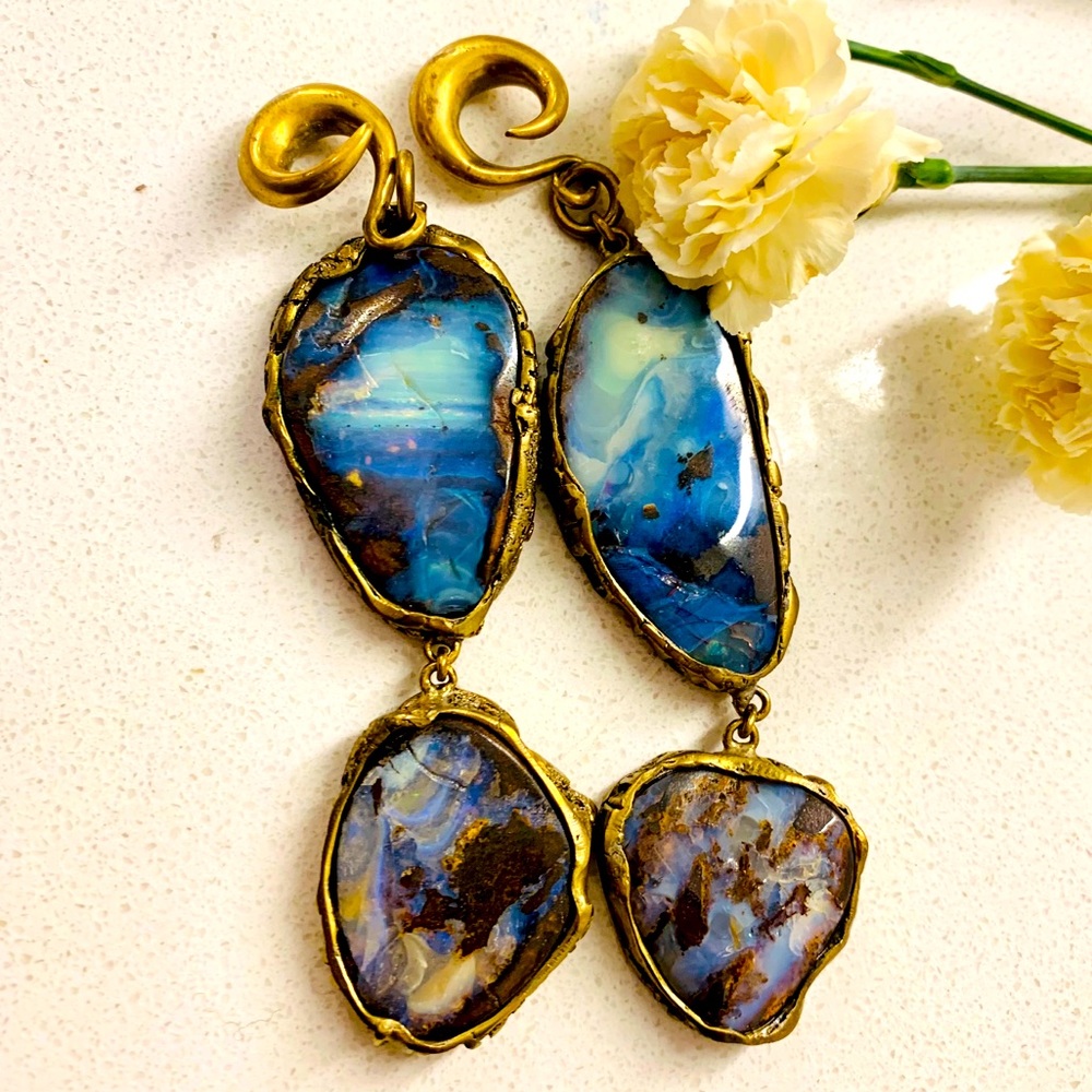 Stunning Raw Opal Diablo Organic Weights